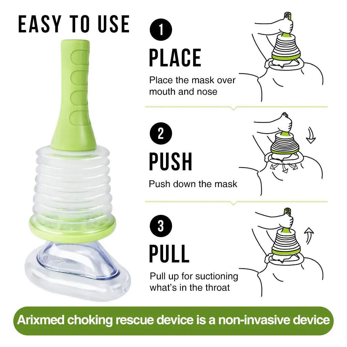 Choking Rescue Airway Suction First Aid Device For Kids and Adults